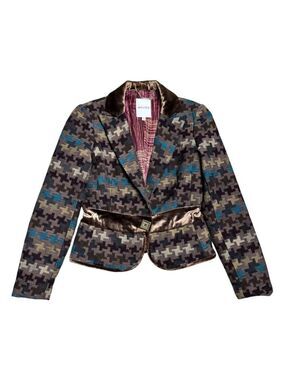 WALTER Luxury Wool Blend SILK Lined Business Casual Blazer Jacket Womens Size 8